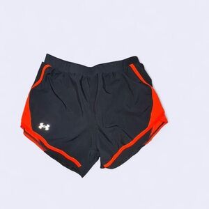 Under Armour HeatGear Women’s Running Shorts Black Orange Small Athletic Gym
